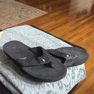 Teva Black Textured Strap Sandals